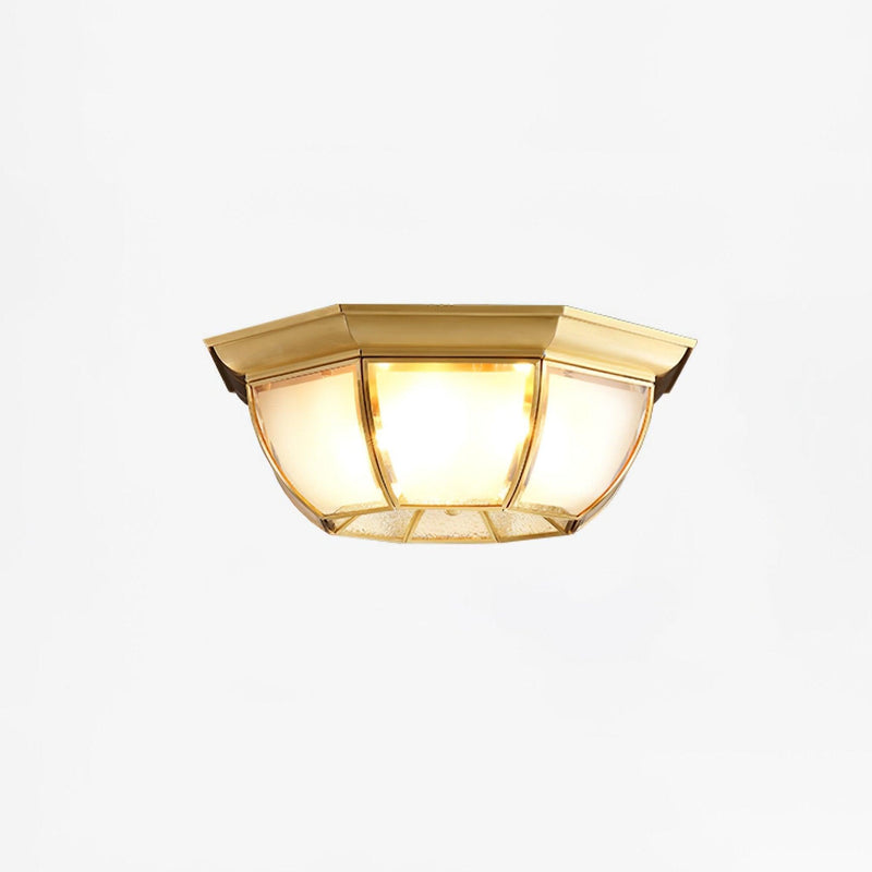 Bowl Shaped Brass Ceiling Lamp-DWHOME