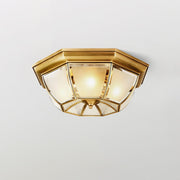 Bowl Shaped Brass Ceiling Lamp-DWHOME