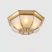 Bowl Shaped Brass Ceiling Lamp-DWHOME