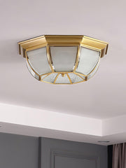 Bowl Shaped Brass Ceiling Lamp-DWHOME