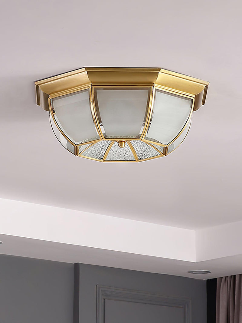 Bowl Shaped Brass Ceiling Lamp-DWHOME