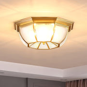 Bowl Shaped Brass Ceiling Lamp-DWHOME