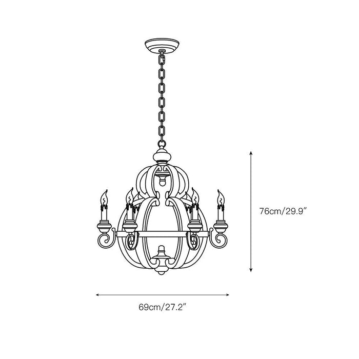 Odum Traditional Chandelier-DWHOME