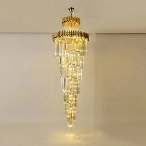 Olivia Crystal Modern Stair Chandelier.