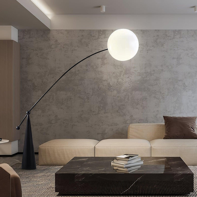 Opal Arc Floor Lamp-DWHOME