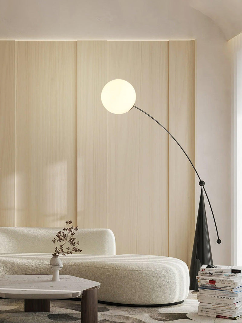 Opal Arc Floor Lamp-DWHOME