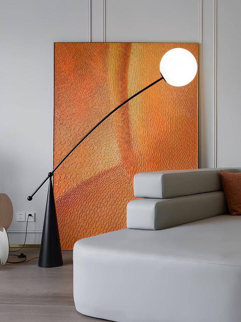 Opal Arc Floor Lamp-DWHOME