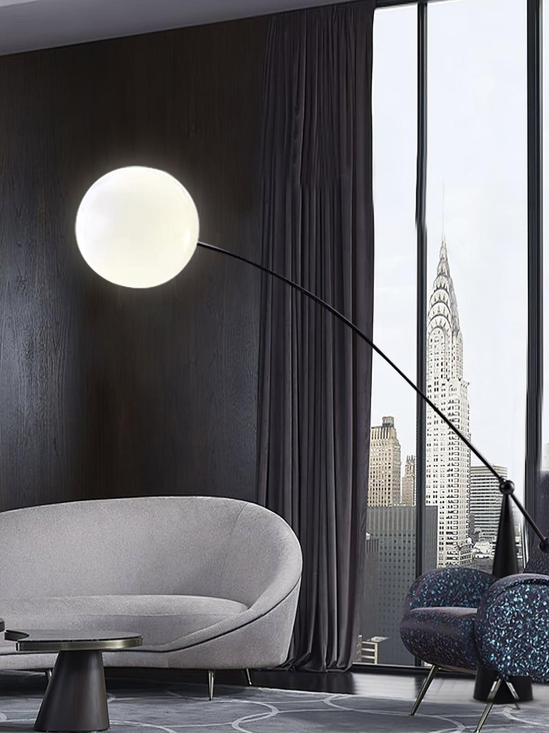 Opal Arc Floor Lamp-DWHOME