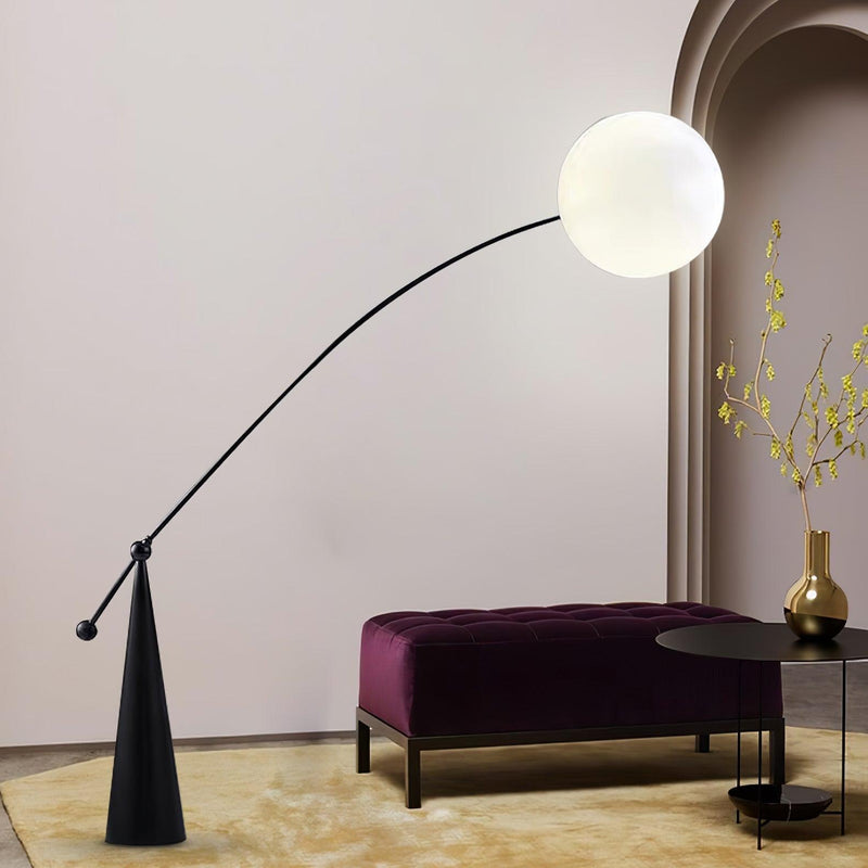 Opal Arc Floor Lamp-DWHOME