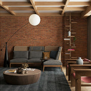 Opal Arc Floor Lamp-DWHOME