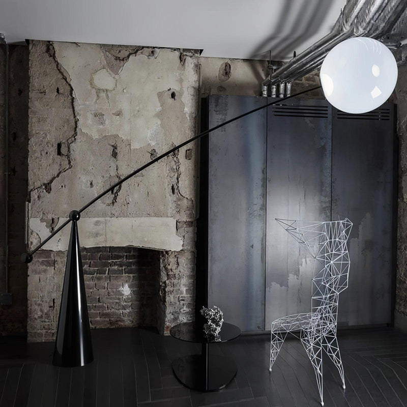 Opal Arc Floor Lamp-DWHOME