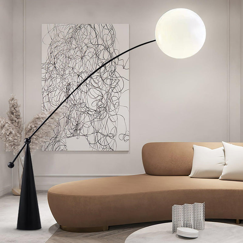 Opal Arc Floor Lamp-DWHOME