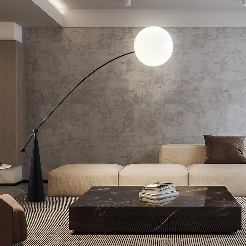 Opal Arc Floor Lamp-DWHOME