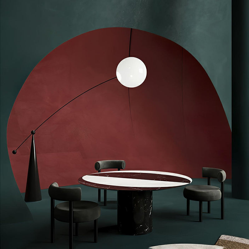 Opal Arc Floor Lamp-DWHOME