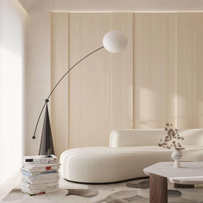 Opal Arc Floor Lamp-DWHOME