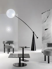 Opal Arc Floor Lamp-DWHOME
