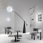Opal Arc Floor Lamp-DWHOME
