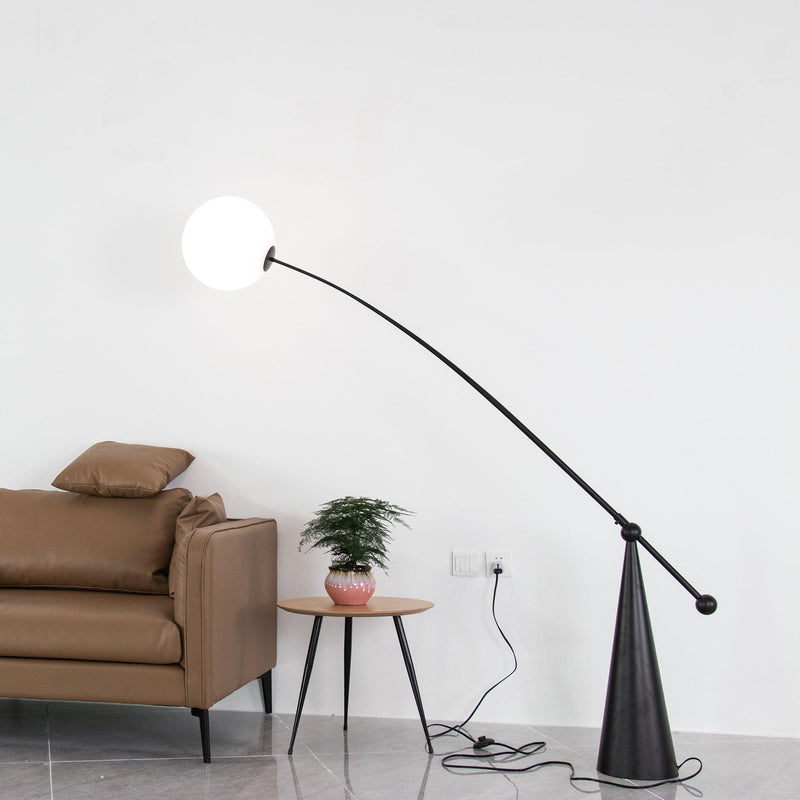 Opal Arc Floor Lamp-DWHOME