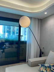 Opal Arc Floor Lamp-DWHOME