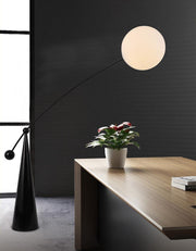 Opal Arc Floor Lamp-DWHOME