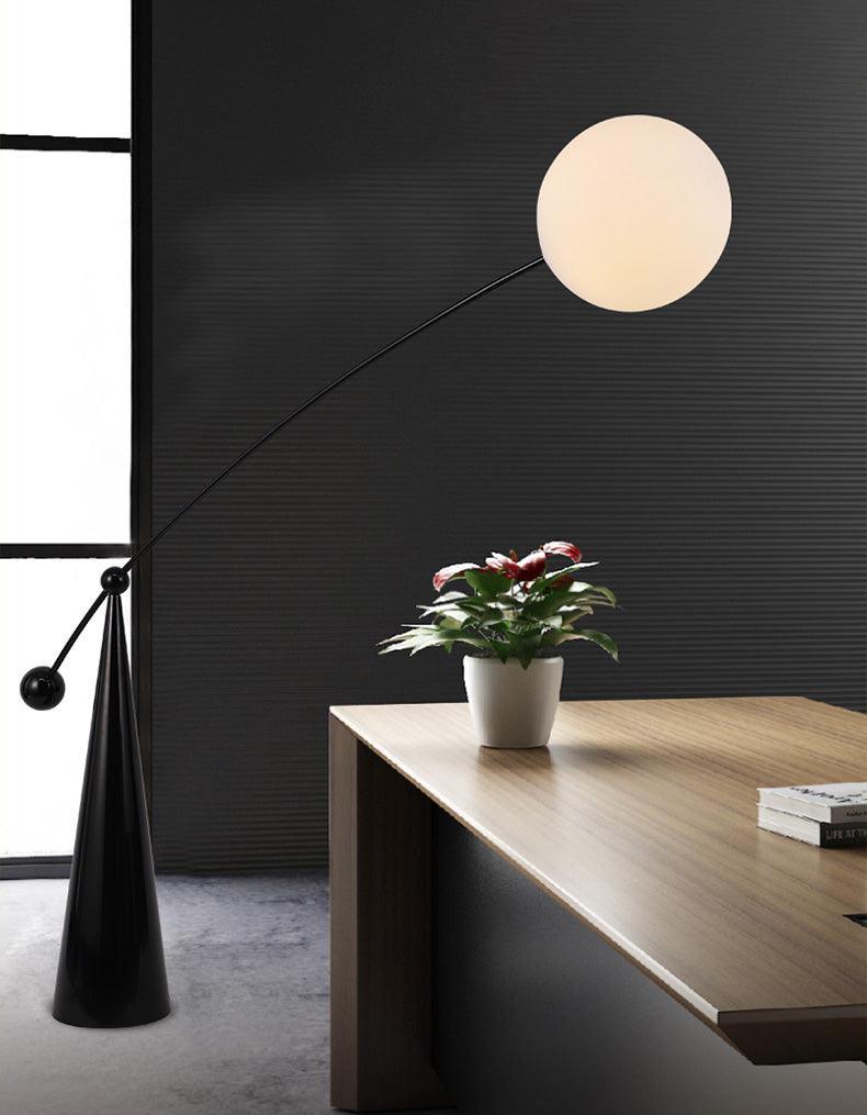 Opal Arc Floor Lamp-DWHOME