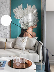 Opal Arc Floor Lamp-DWHOME