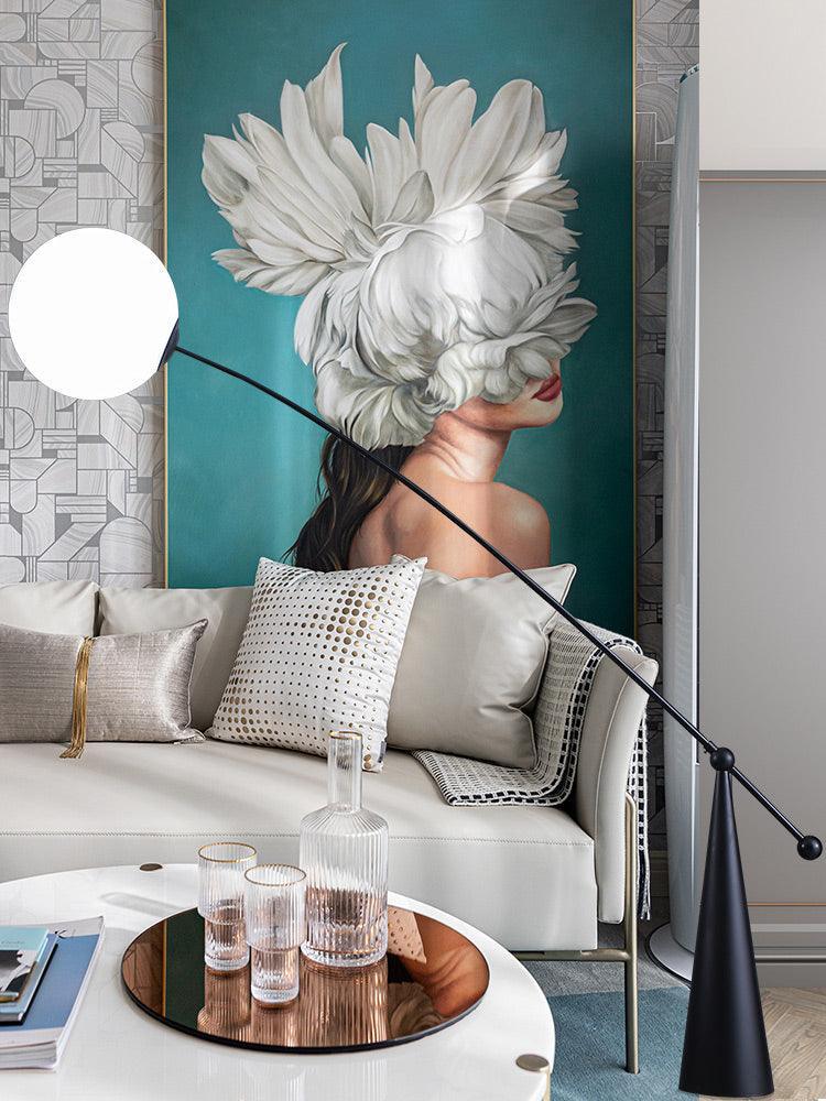 Opal Arc Floor Lamp-DWHOME