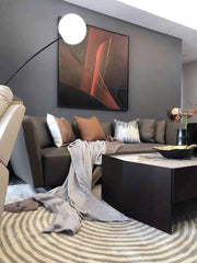Opal Arc Floor Lamp-DWHOME