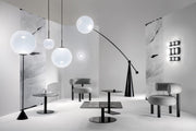 Opal Arc Floor Lamp-DWHOME