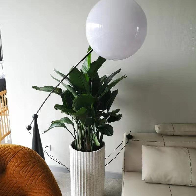 Opal Arc Floor Lamp-DWHOME