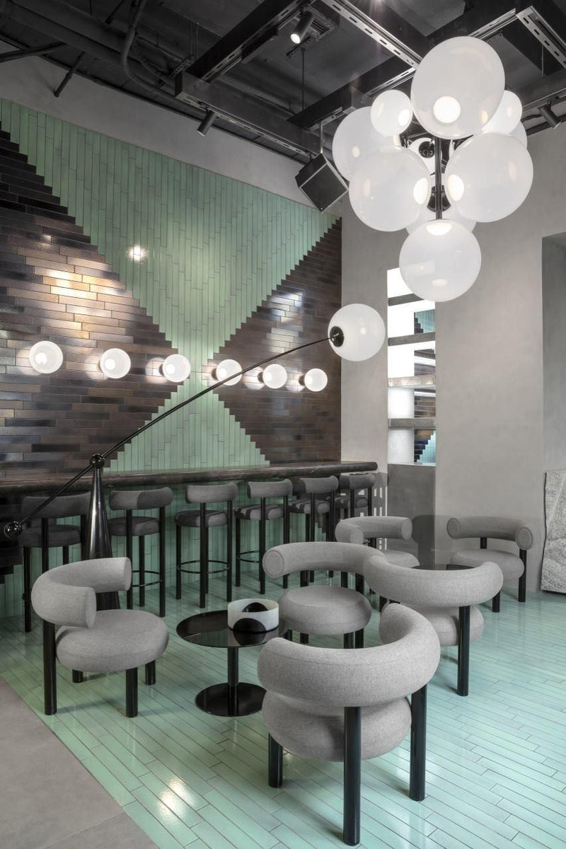 Opal Arc Floor Lamp-DWHOME