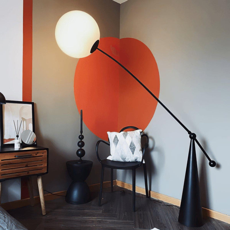 Opal Arc Floor Lamp-DWHOME