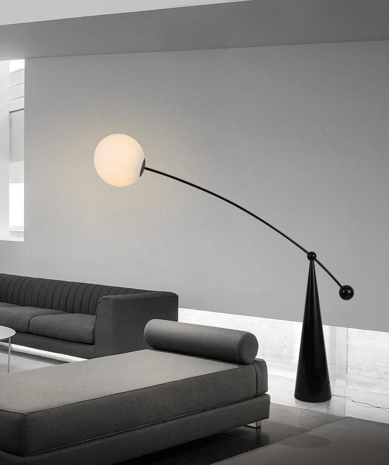 Opal Arc Floor Lamp-DWHOME
