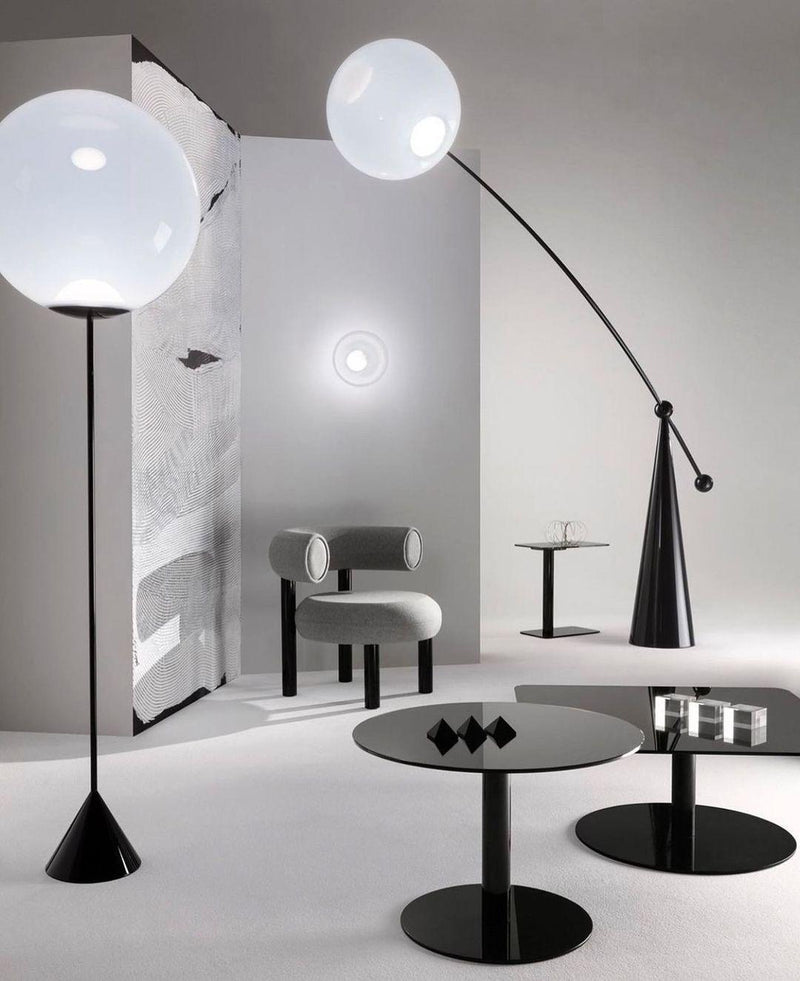 Opal Arc Floor Lamp-DWHOME
