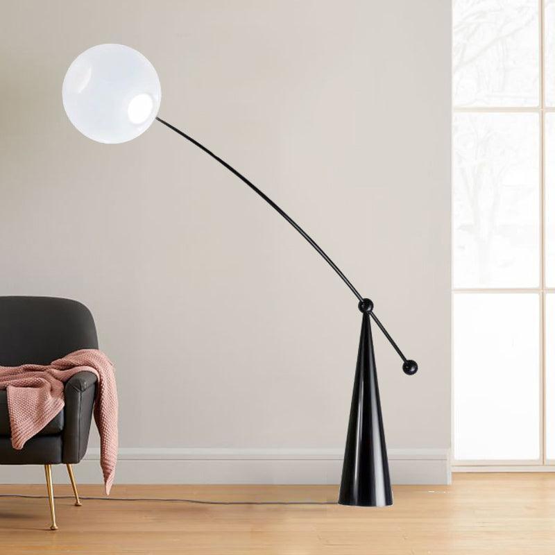 Opal Arc Floor Lamp-DWHOME