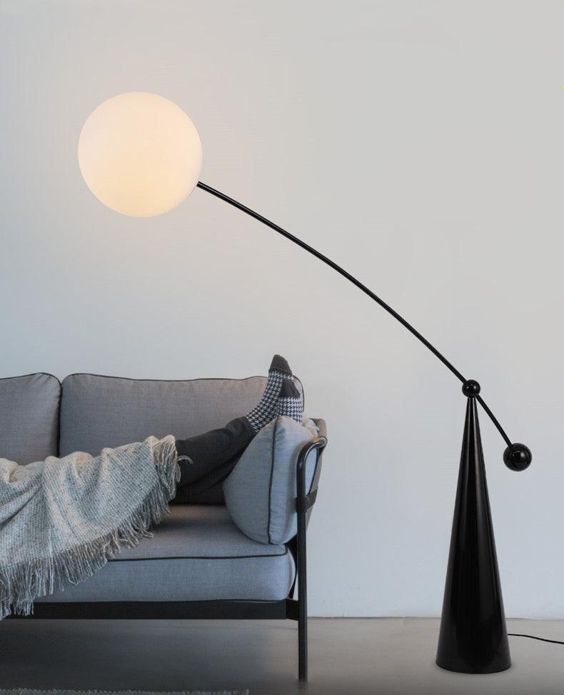 Opal Arc Floor Lamp-DWHOME