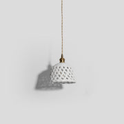 Openwork Ceramic Pendant Swag Light-DWHOME