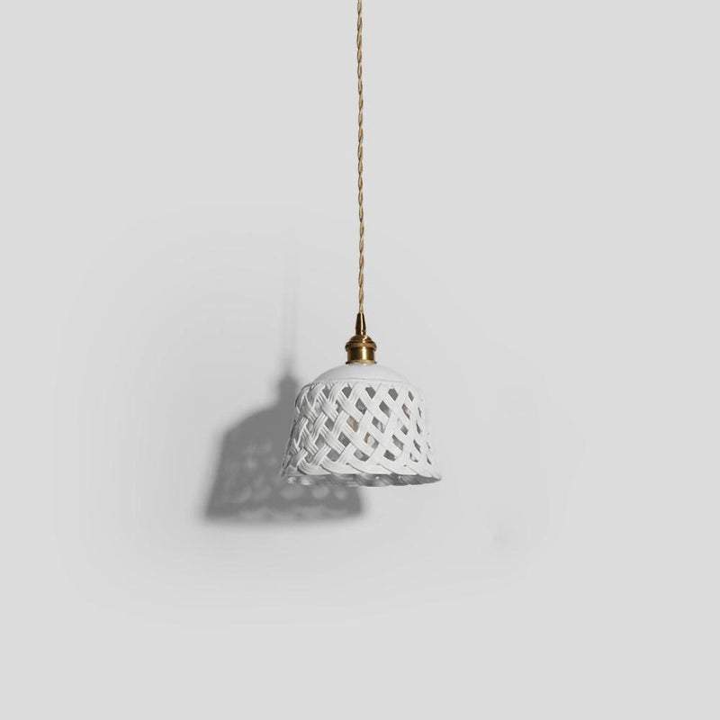 Openwork Ceramic Pendant Lamp-DWHOME