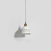 Openwork Ceramic Pendant Swag Light-DWHOME