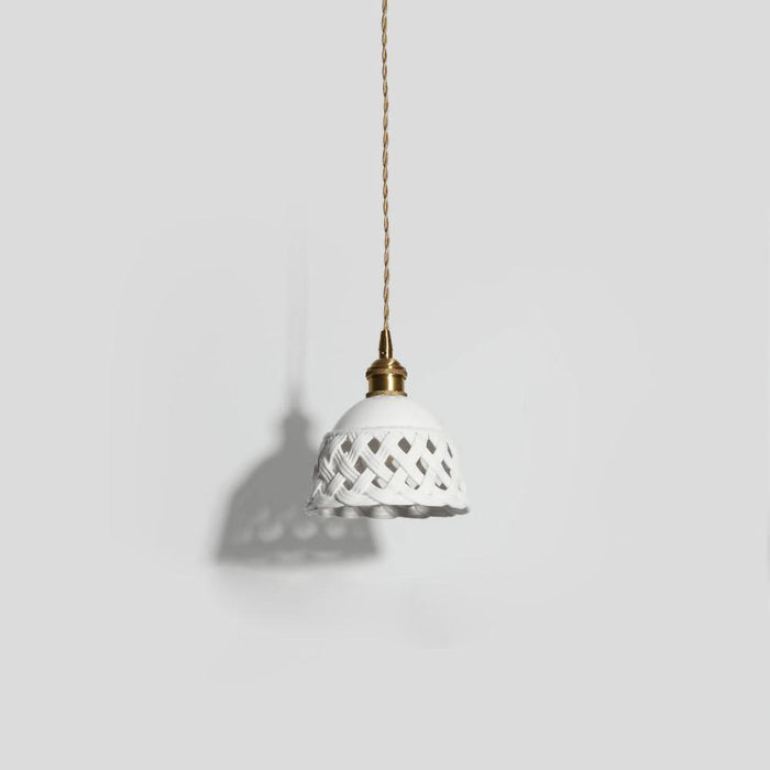 Openwork Ceramic Pendant Lamp - Vakkerlight