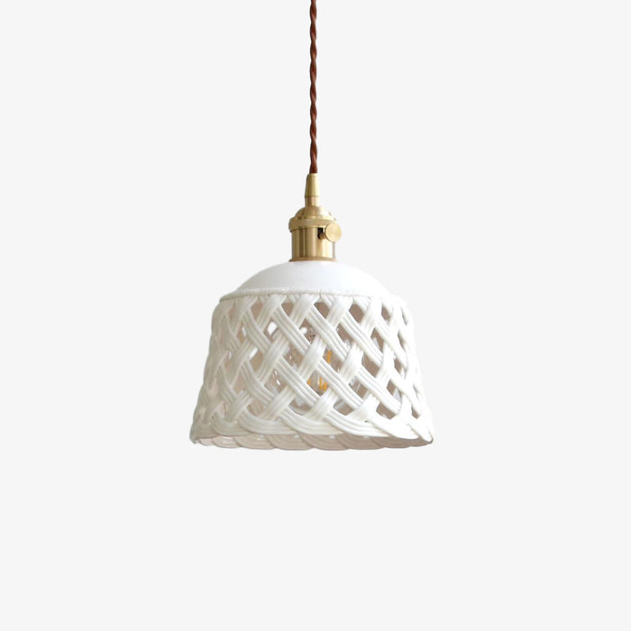 Openwork Ceramic Pendant Lamp.