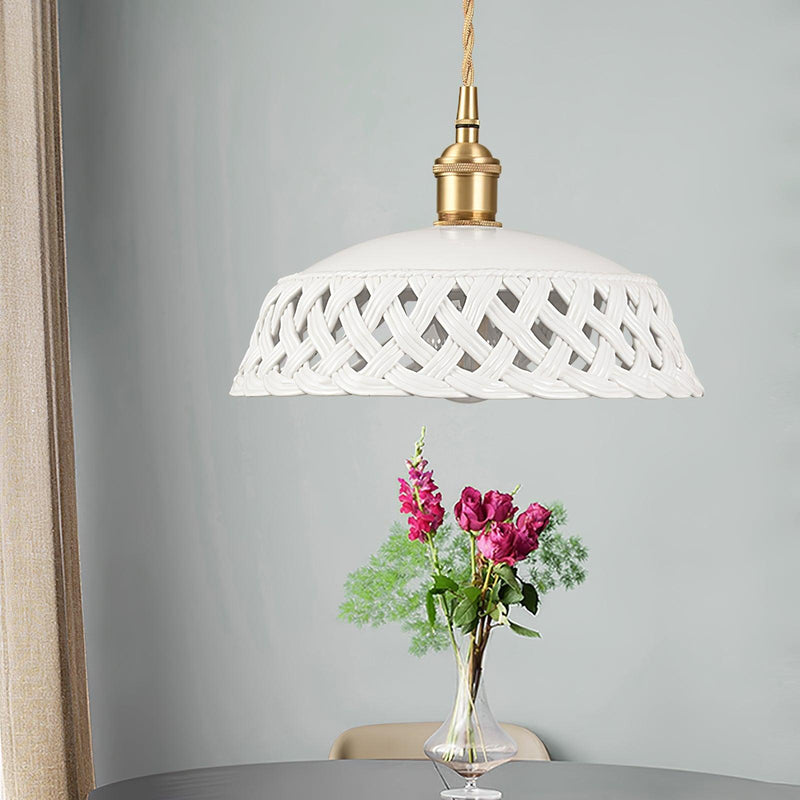 Openwork Ceramic Pendant Lamp-DWHOME