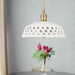 Openwork Ceramic Pendant Lamp.