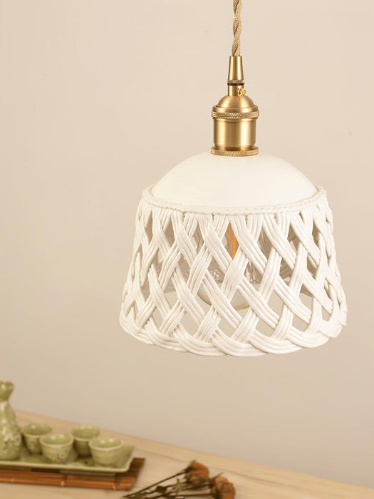 Openwork Ceramic Pendant Lamp - DWHOME