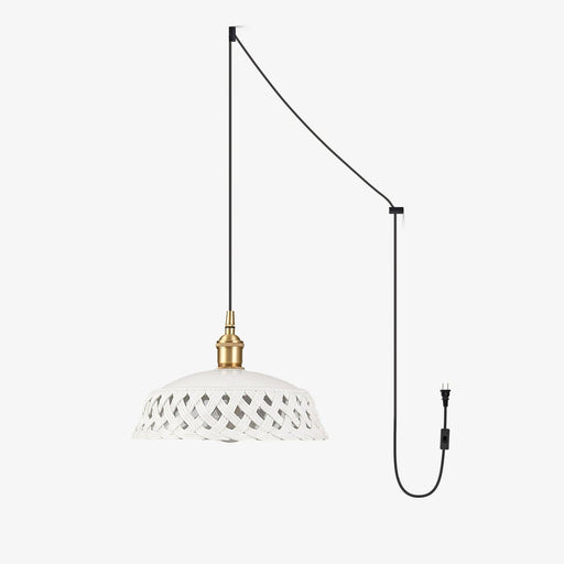 Openwork Ceramic Pendant Swag Light - DWHOME