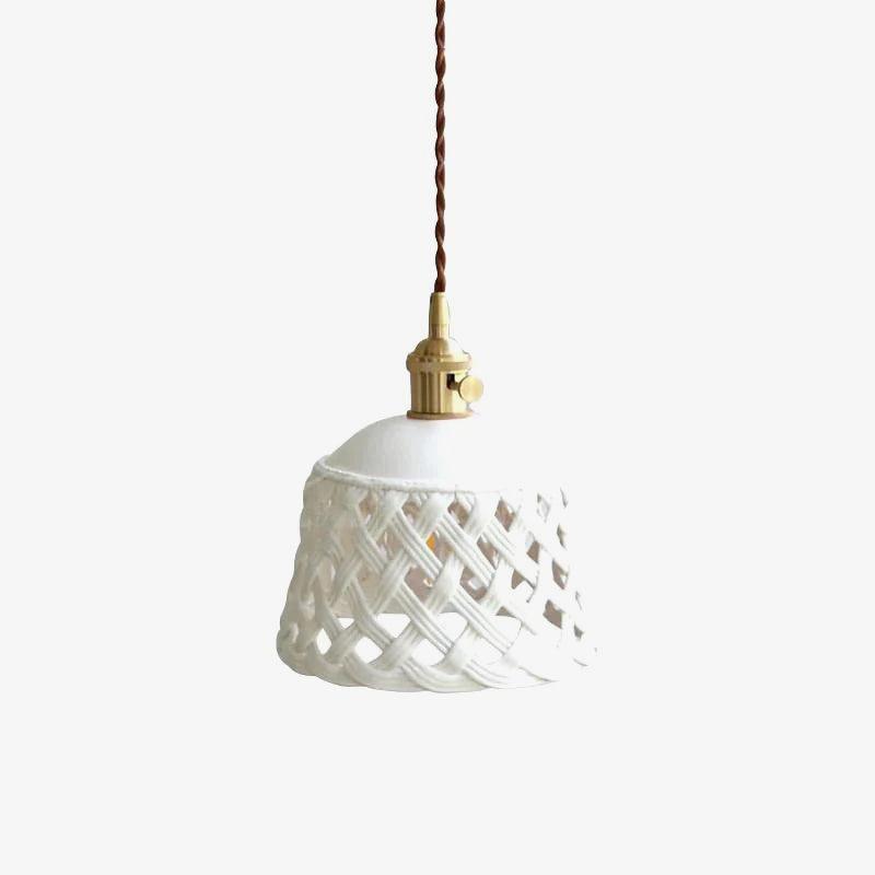 Openwork Ceramic Pendant Lamp-DWHOME