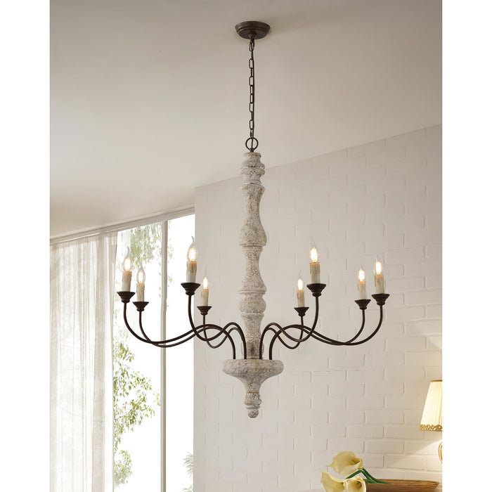 Ophelia 8-Light Candle Chandelier-DWHOME
