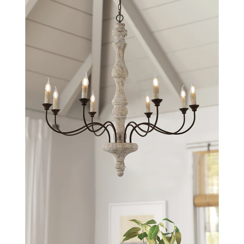 Ophelia 8-Light Candle Chandelier-DWHOME