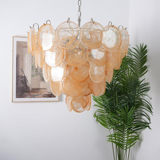 Orange Murano Disc Chandelier - DWHOME