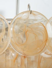 Chandelier disque Murano orange - DWHOME